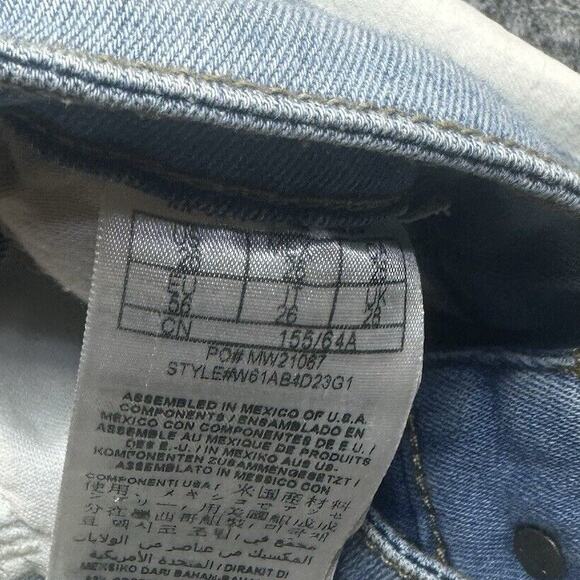 Guess x ASAP Rocky Womens Jeans 26 Blue Striped Hip Hop Faded Vintage Rocker - Picture 5 of 12